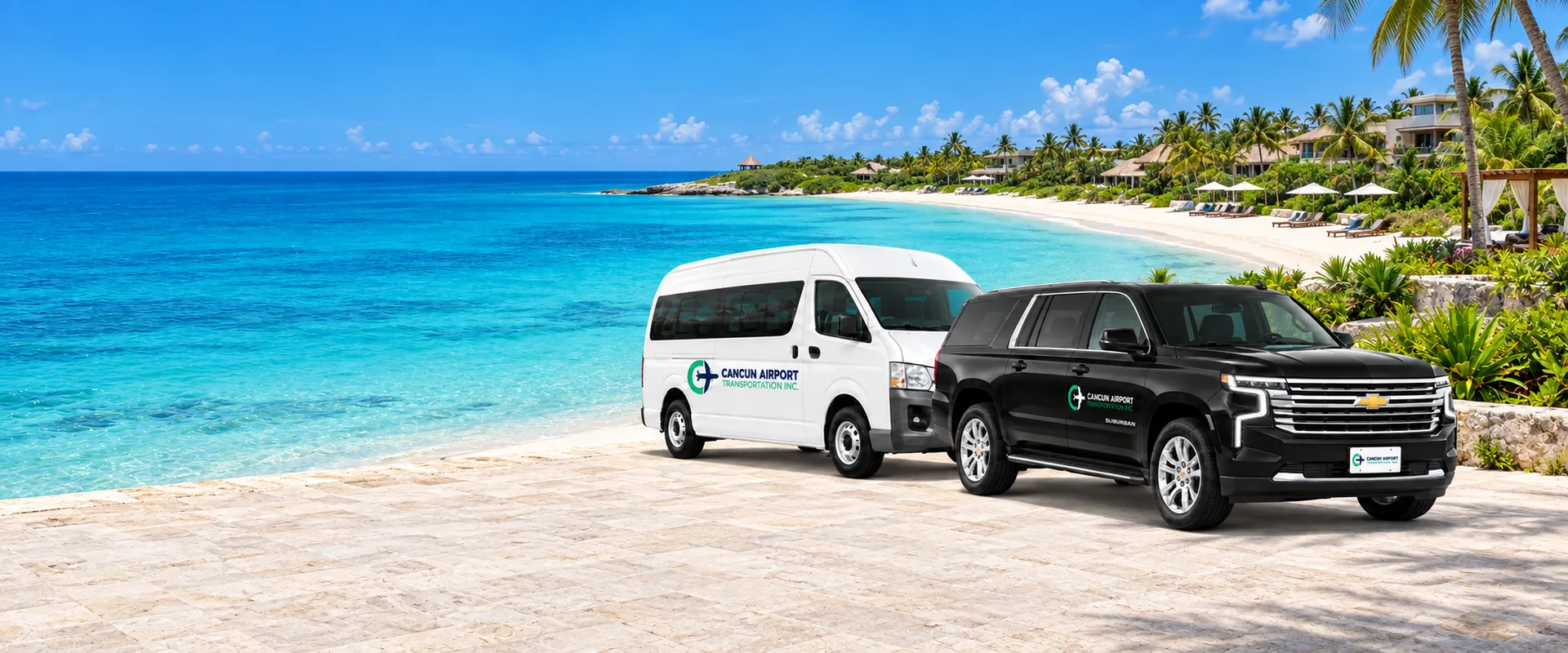 Illustration of CAT vehicles for a transfer to Playa Mujeres